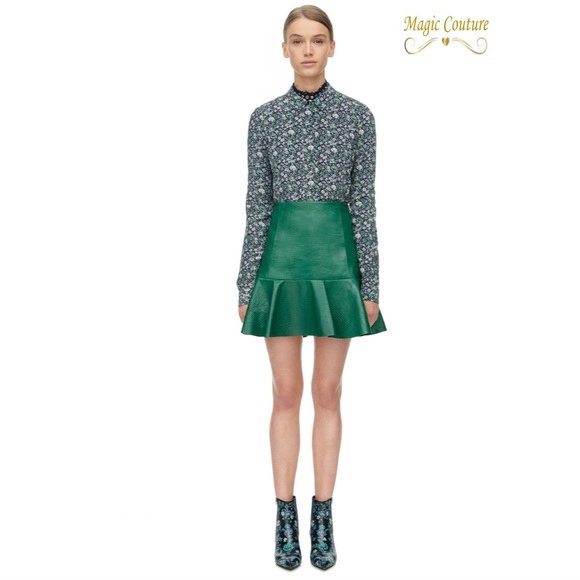 Rebecca Taylor Dresses & Skirts - Rebecca Taylor Embossed Leather Skirt💚💚💚
